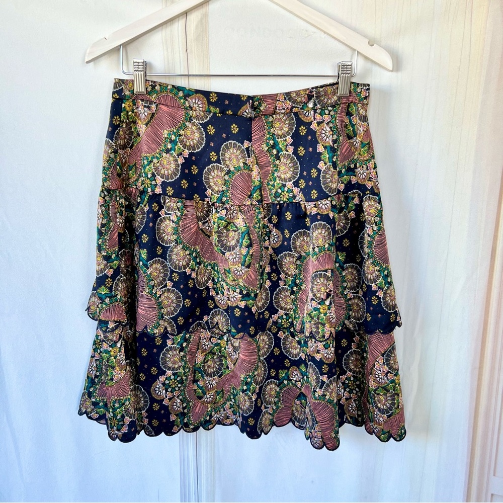Point Sur (J.Crew) Tiered Scalloped Hem Skirt - Picture 9 of 11